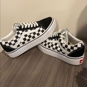 Vans Checkered Platform Shoes